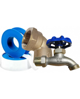 PACK LLAVE JARDIN HE-HE 1/2"+CODO SO-HI 1/2"+TEFLON 1/2" CORRIENTE